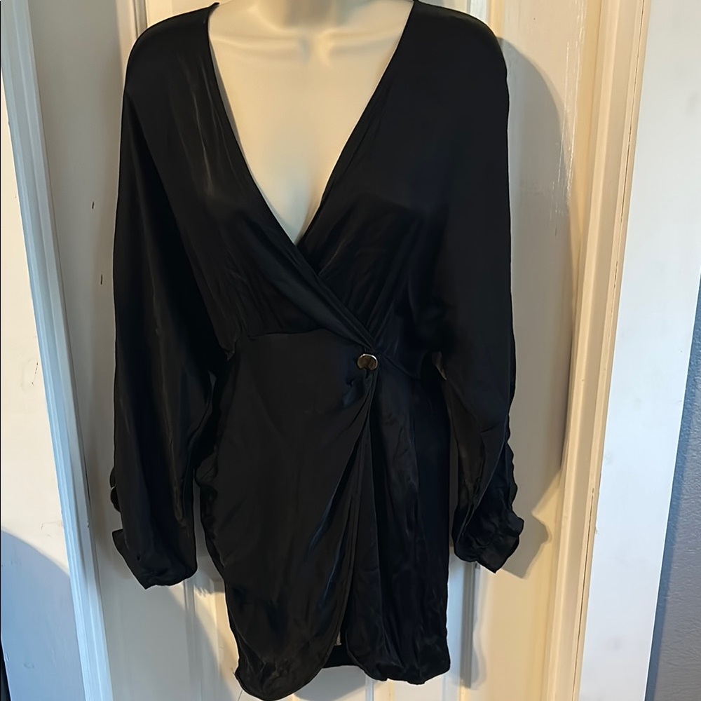 Zara Black Wrap Dress